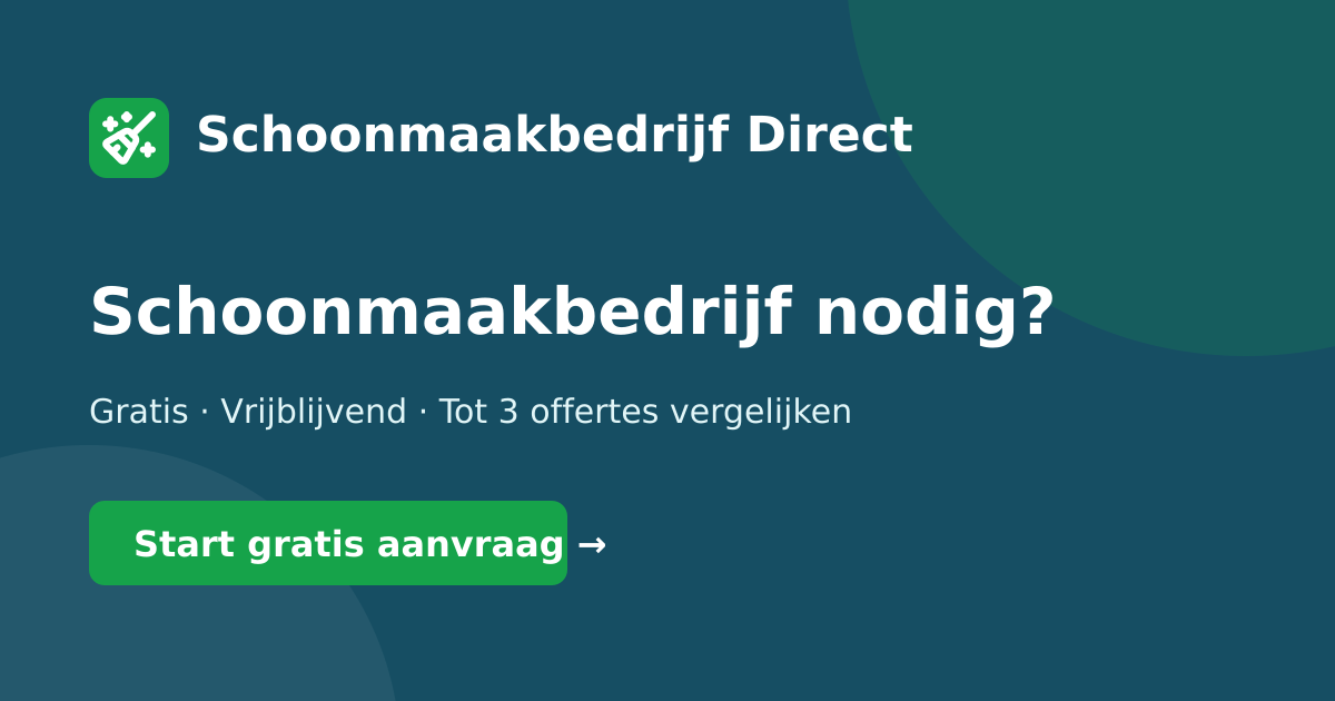 schoonmaakbedrijf nodig